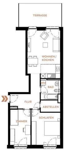 3 Zimmer Wohnung mit 80 m² in Frankfurt am Main – Bild 2