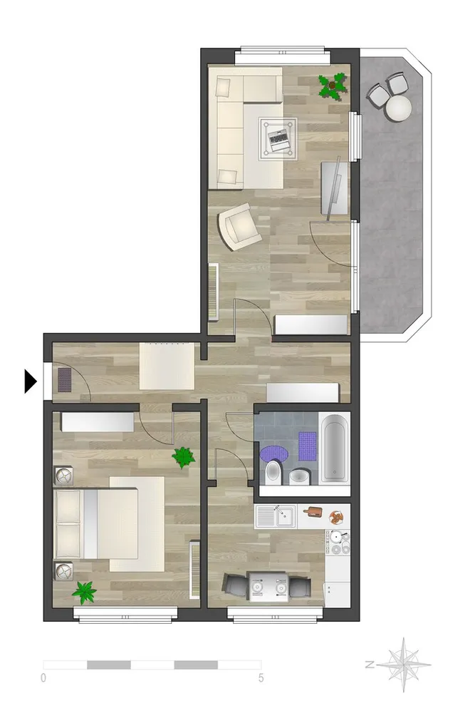 2 Zimmer Wohnung mit 62 m² in Chemnitz – Bild 6