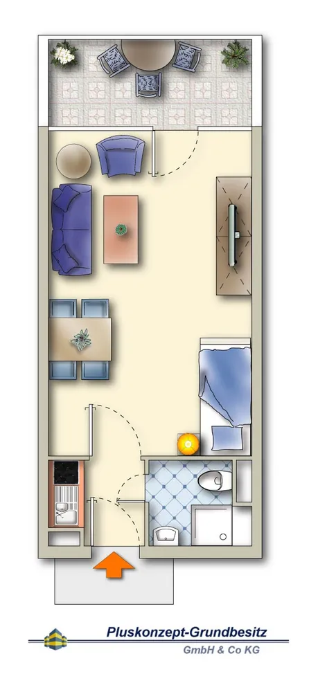 1 Zimmer Wohnung mit 27 m² in Hannover – Bild 2
