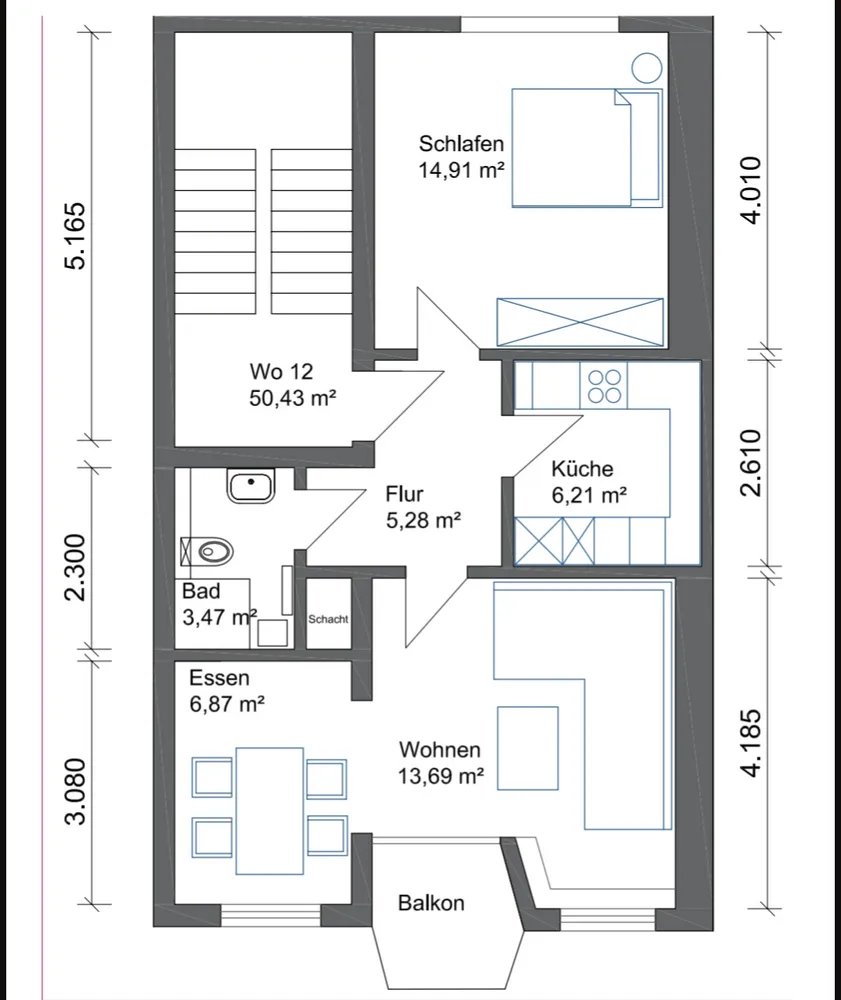 2 room apartment with 51 m² in Hamburg – Photo 10