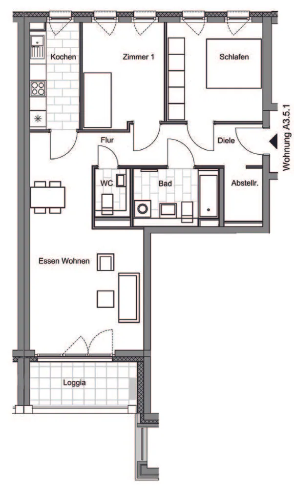 3 room apartment with 82 m² in Frankfurt am Main – Photo 7