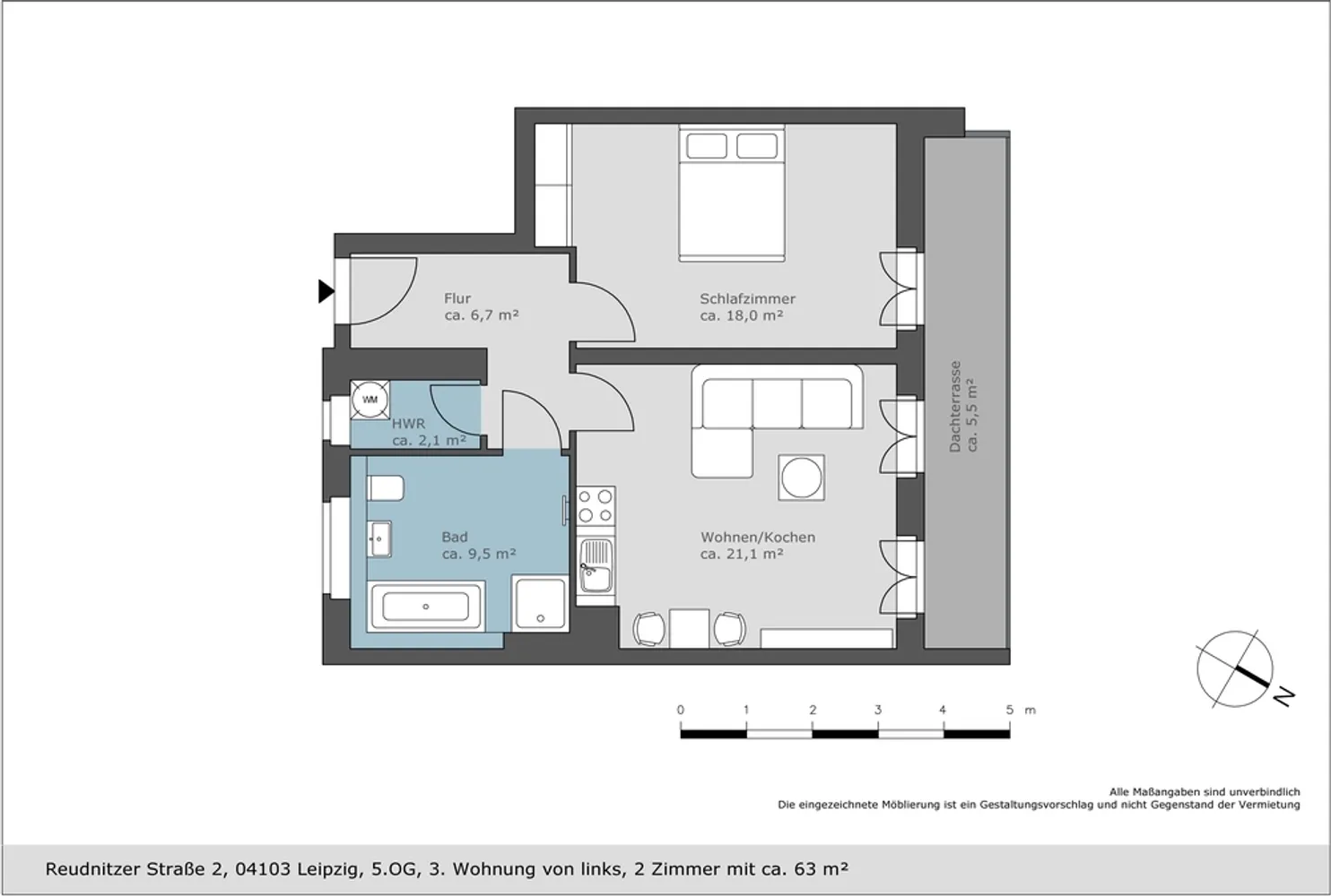 2 Zimmer Wohnung mit 63 m² in Leipzig – Bild 5