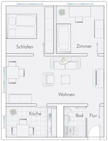 3 Zimmer Wohnung mit 65 m² in Rostock – Bild 3