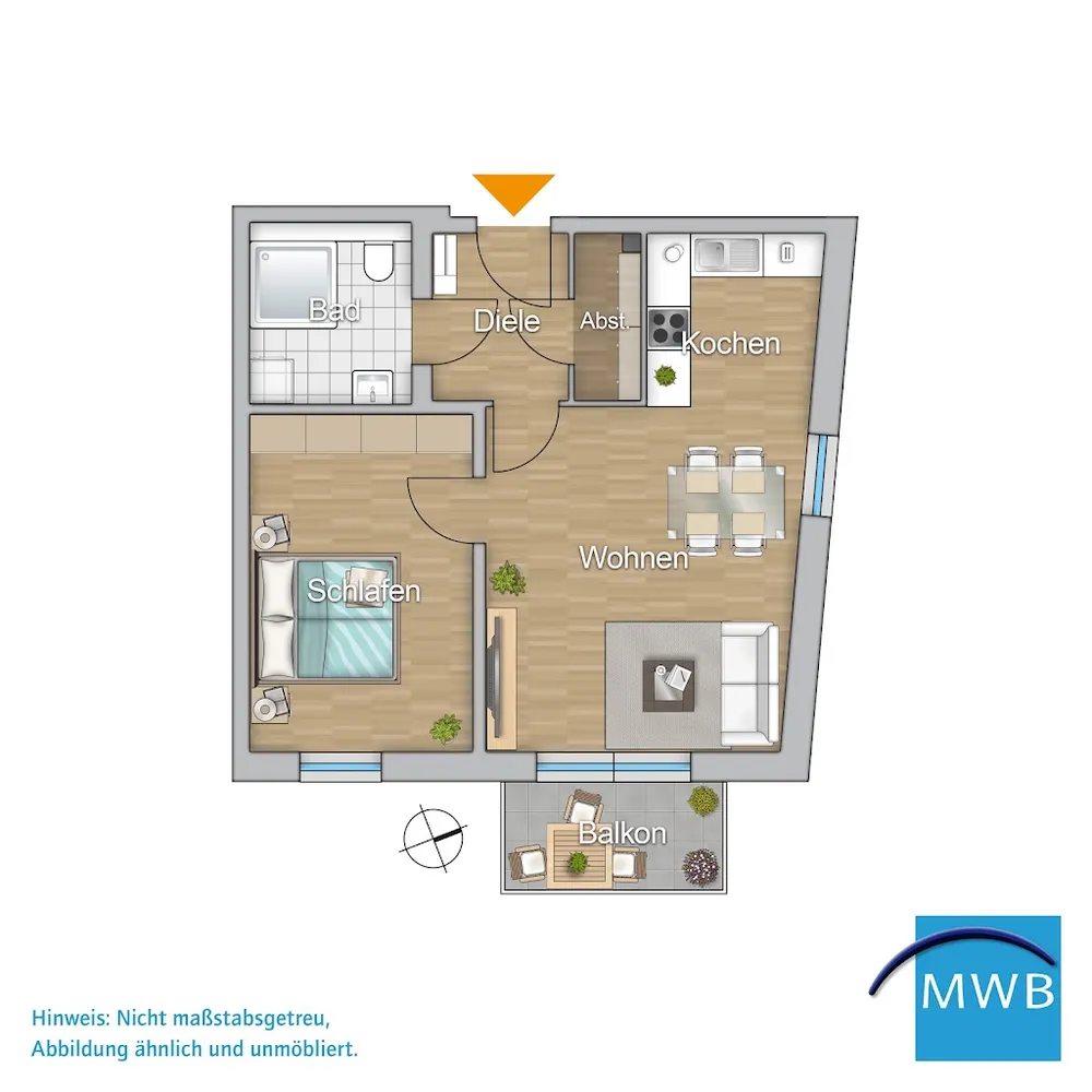 2 Zimmer Wohnung mit 54 m² in Oberhausen – Bild 3