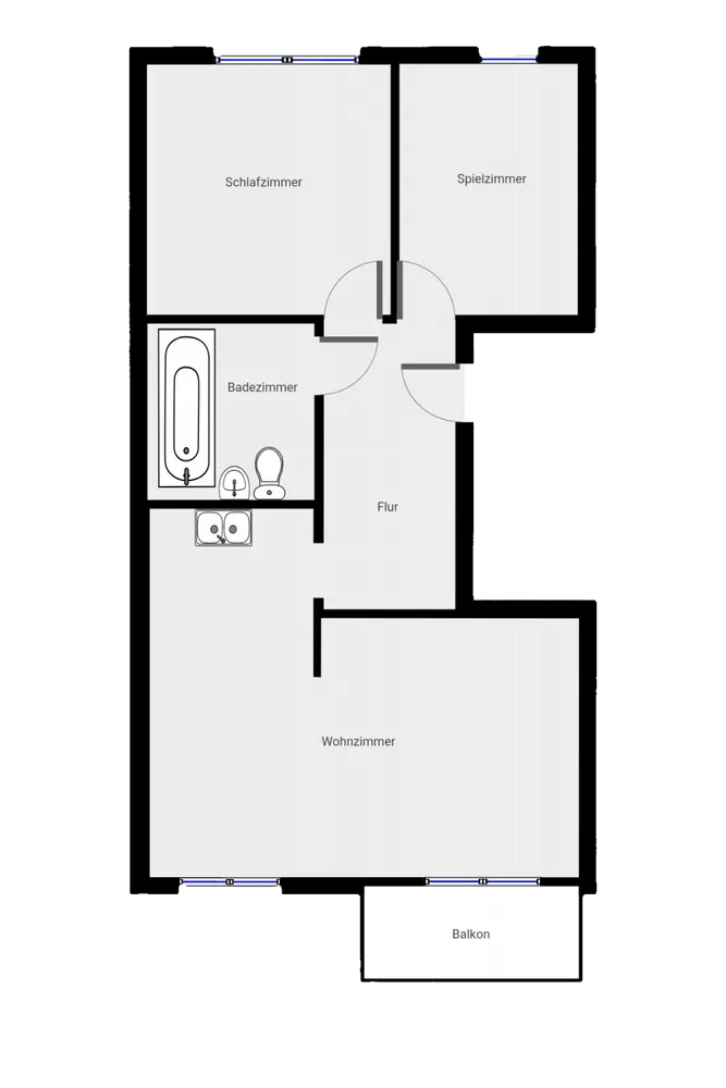 3 Zimmer Wohnung mit 57 m² in Halle (Saale) – Bild 2