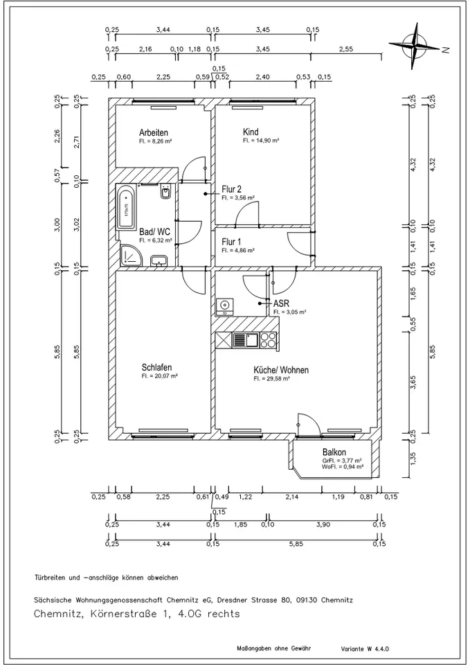4 room apartment with 92 m² in Chemnitz – Photo 5