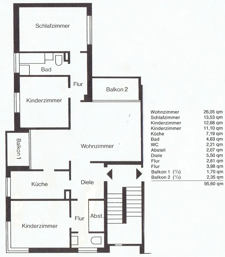 5 Zimmer Wohnung mit 96 m² in Hamburg – Bild 1