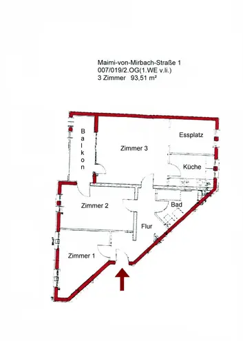 3 Zimmer Wohnung mit 94 m² in Potsdam – Bild 2