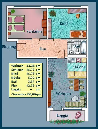 3 Zimmer Wohnung mit 79 m² in Dresden – Bild 5