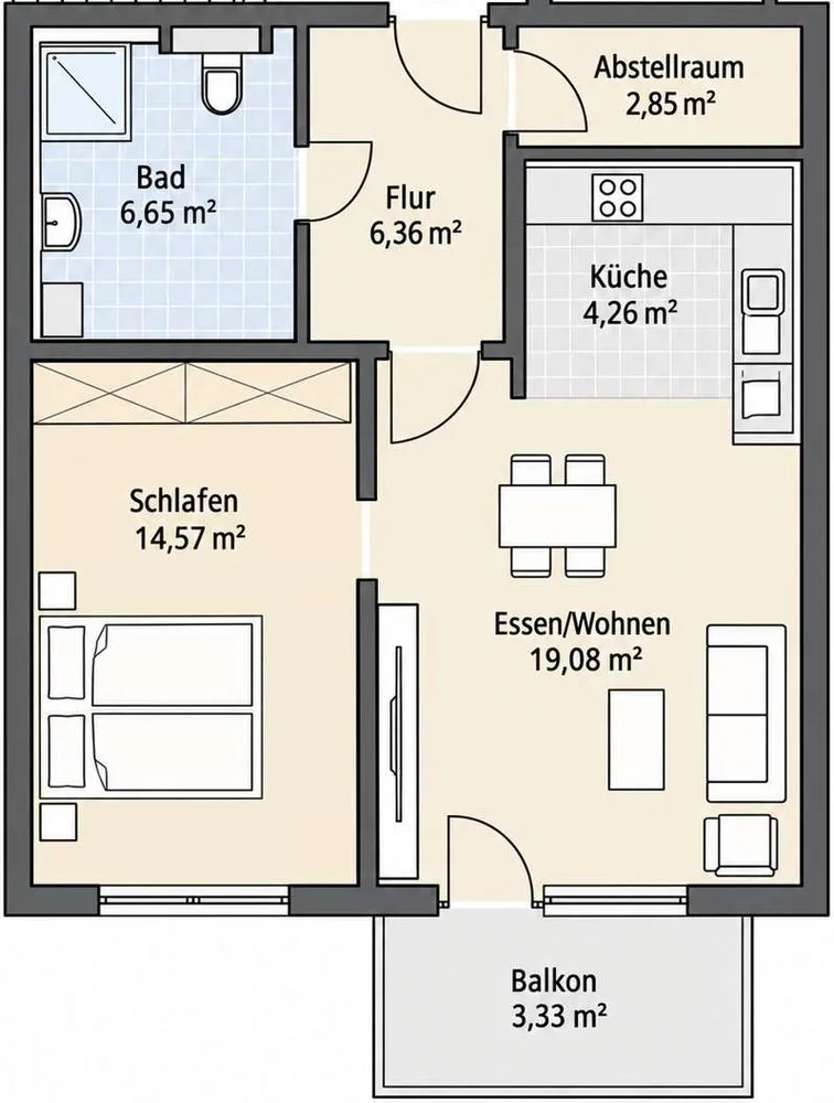 2 Zimmer Wohnung mit 55 m² in Freising – Bild 5
