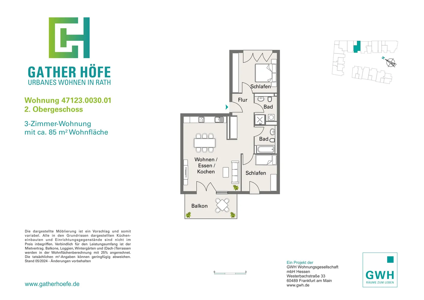 3 room apartment with 85 m² in Düsseldorf – Photo 12