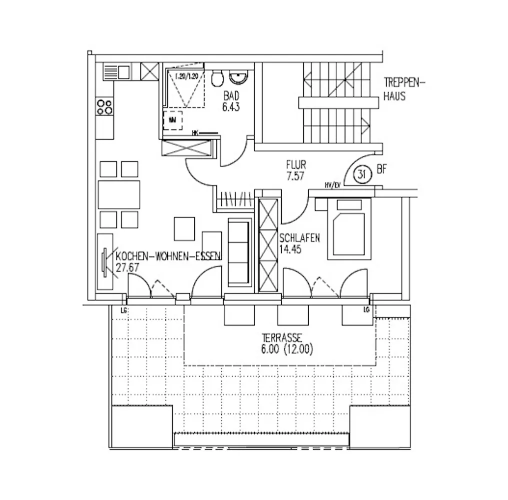 2 Zimmer Wohnung mit 62 m² in Augsburg – Bild 7