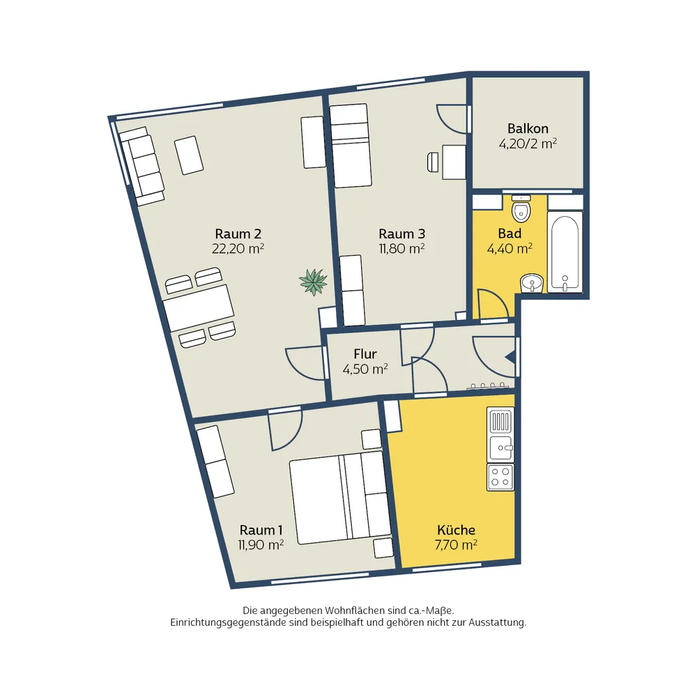 3 Zimmer Wohnung mit 64 m² in Leipzig – Bild 5
