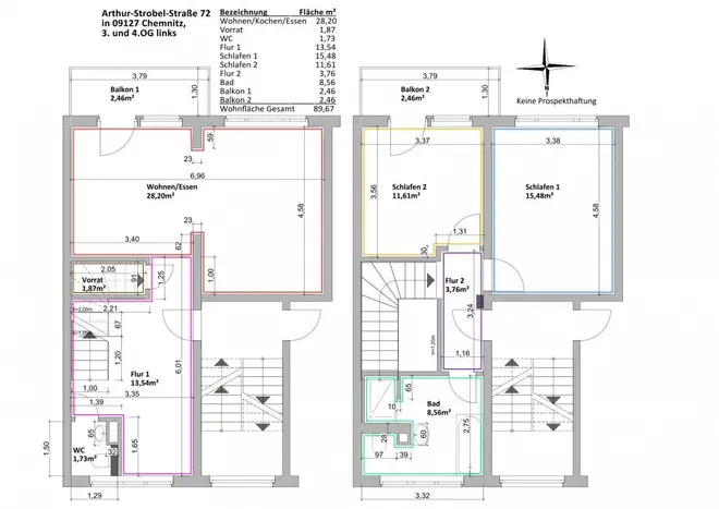 3 Zimmer Wohnung mit 90 m² in Chemnitz – Bild 2