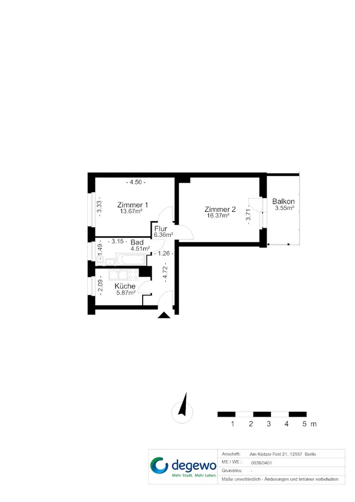 2 Zimmer Wohnung mit 49 m² in Berlin – Bild 7