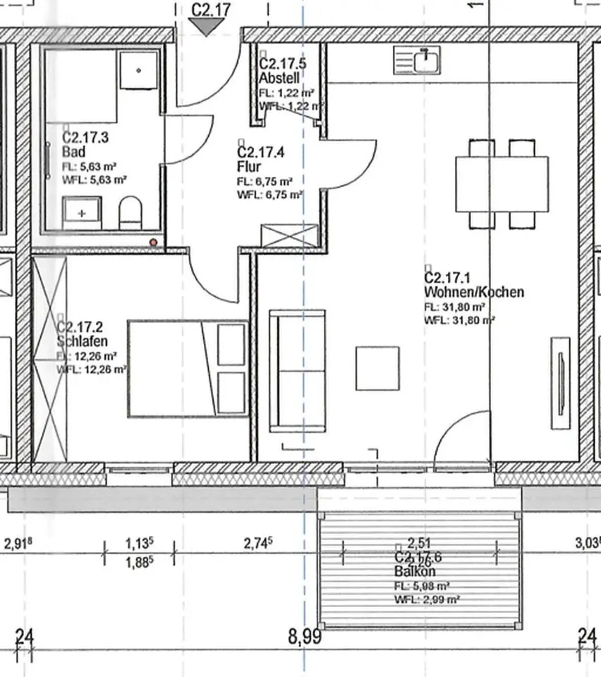 3 Zimmer Wohnung mit 74 m² in Uelzen – Bild 4