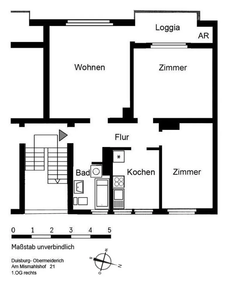 3 Zimmer Wohnung mit 66 m² in Duisburg – Bild 2