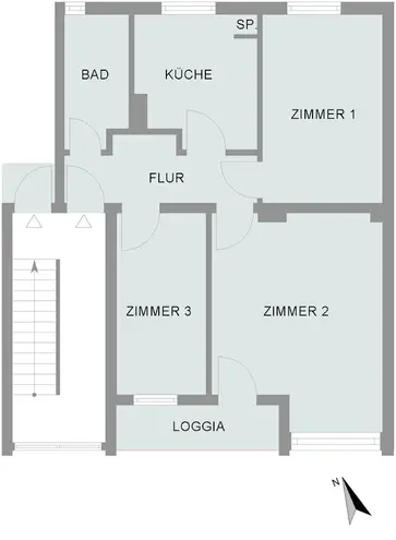 3 Zimmer Wohnung mit 59 m² in Bremen – Bild 2