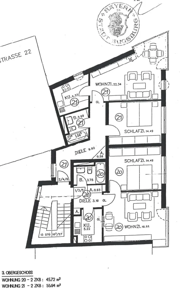 2 Zimmer Wohnung mit 56 m² in Augsburg – Bild 8