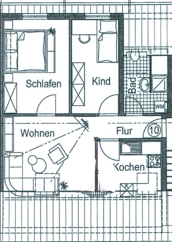 3 room apartment with 47 m² in Chemnitz – Photo 7