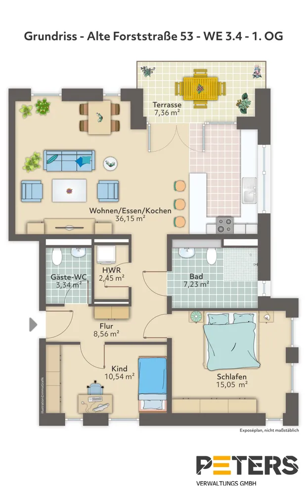 4 Zimmer Wohnung mit 104 m² in Köln – Bild 3