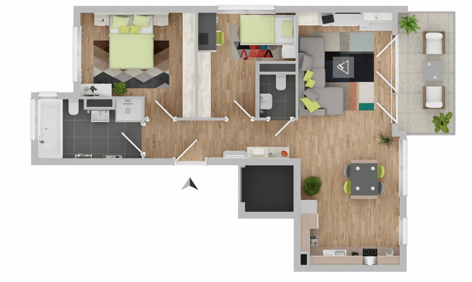 3 room apartment with 72 m² in Fellbach – Photo 1