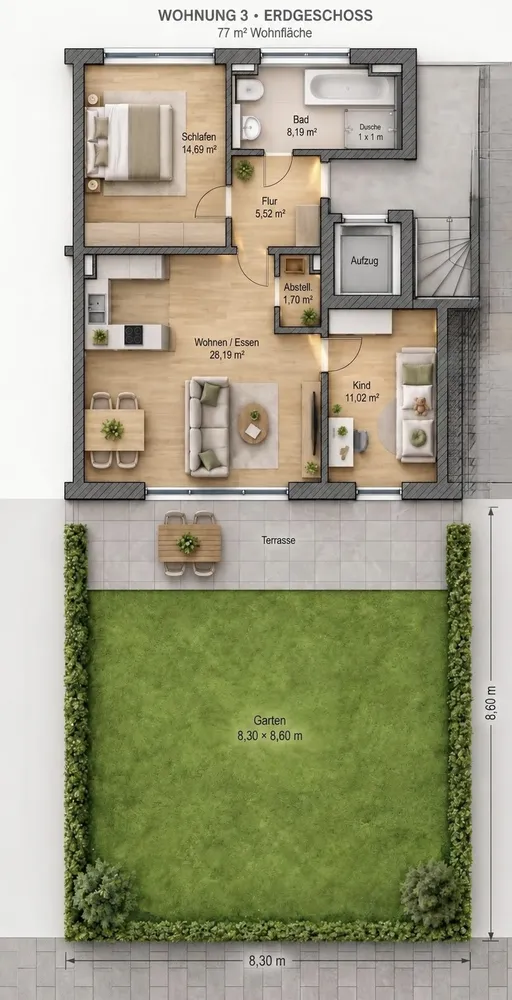 3 Zimmer Wohnung mit 77 m² in Ingolstadt – Bild 8