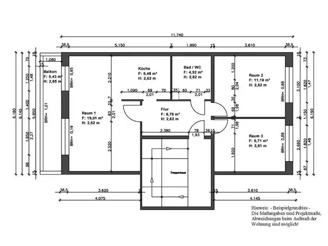 3 Zimmer Wohnung mit 59 m² in Halle (Saale) – Bild 8
