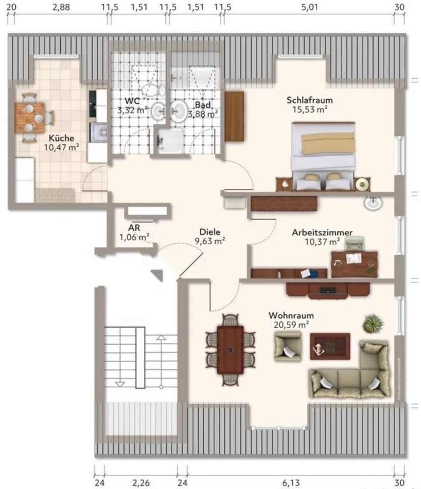 3 Zimmer Wohnung mit 81 m² in Bielefeld – Bild 8