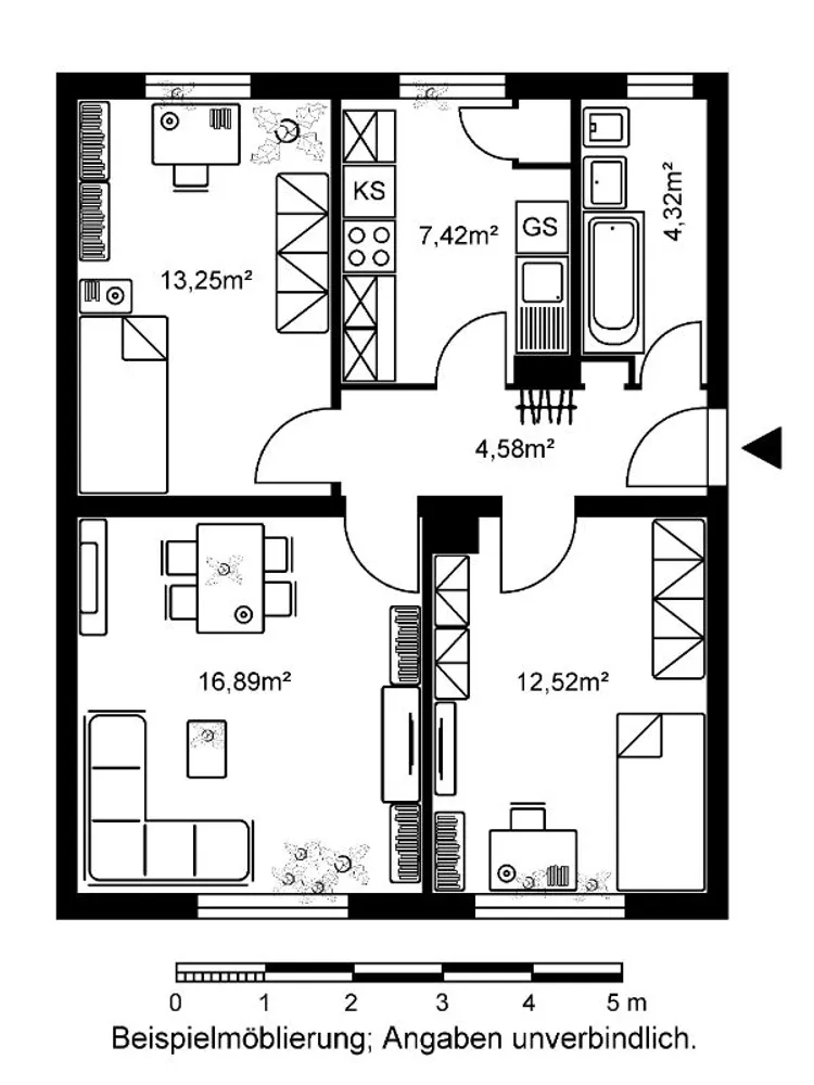 3 Zimmer Wohnung mit 61 m² in Frankfurt am Main – Bild 3