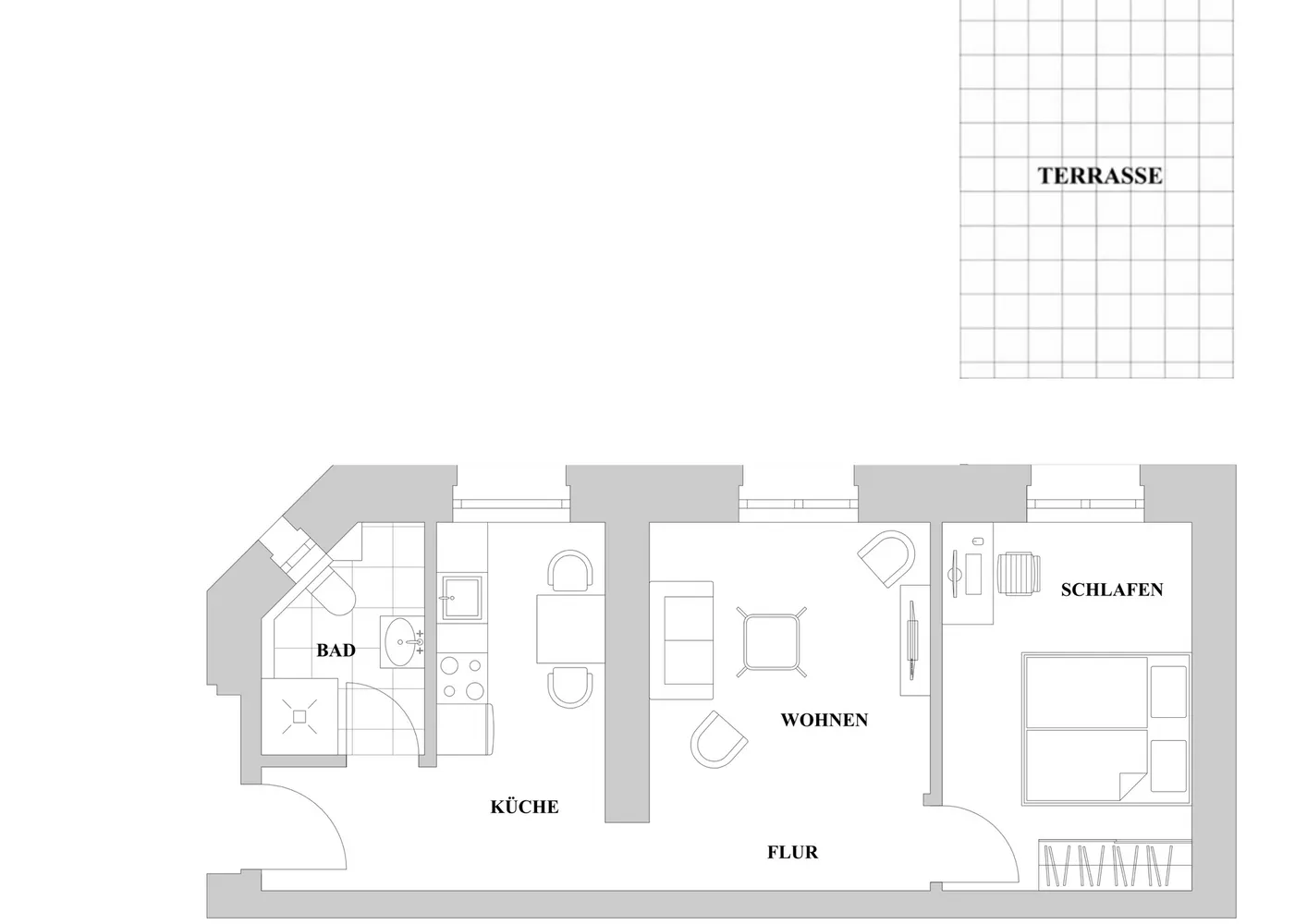 2 room apartment with 45 m² in Düsseldorf – Photo 10
