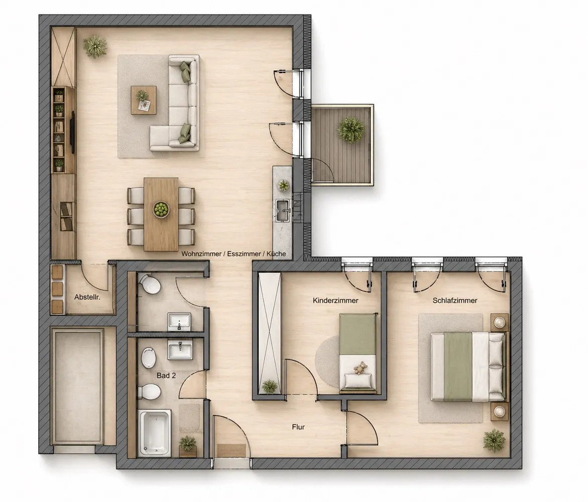 3 Zimmer Wohnung mit 69 m² in Frankfurt am Main – Bild 7