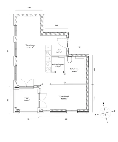 2 Zimmer Wohnung mit 53 m² in Berlin – Bild 1