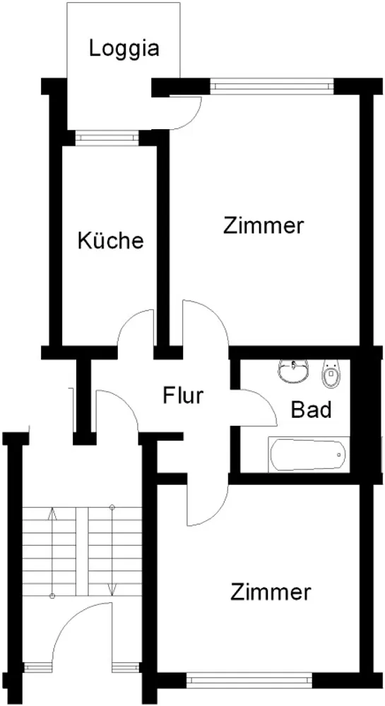 2 Zimmer Wohnung mit 53 m² in Osnabrück – Bild 2