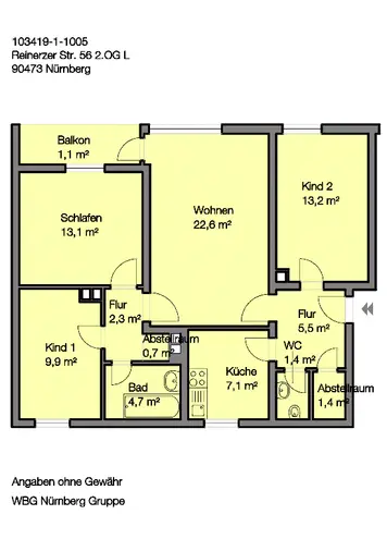 4 Zimmer Wohnung mit 83 m² in Nürnberg – Bild 9