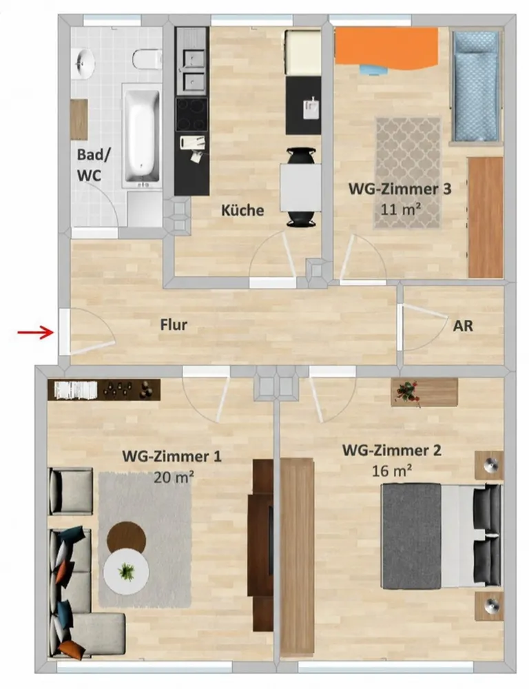 3 Zimmer Wohnung mit 71 m² in Nürnberg – Bild 9