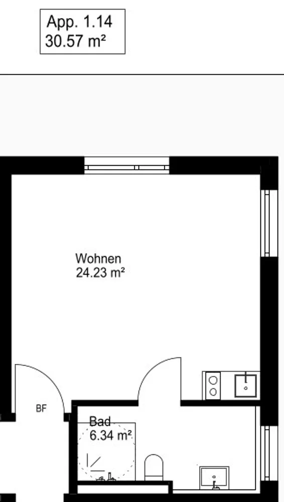 1 Zimmer Wohnung mit 36 m² in Augsburg – Bild 5