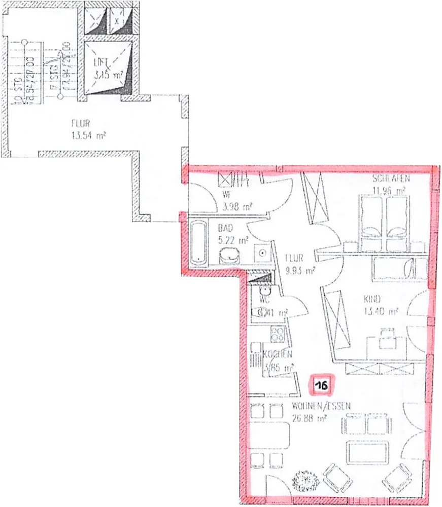 3 Zimmer Wohnung mit 77 m² in Dresden – Bild 2