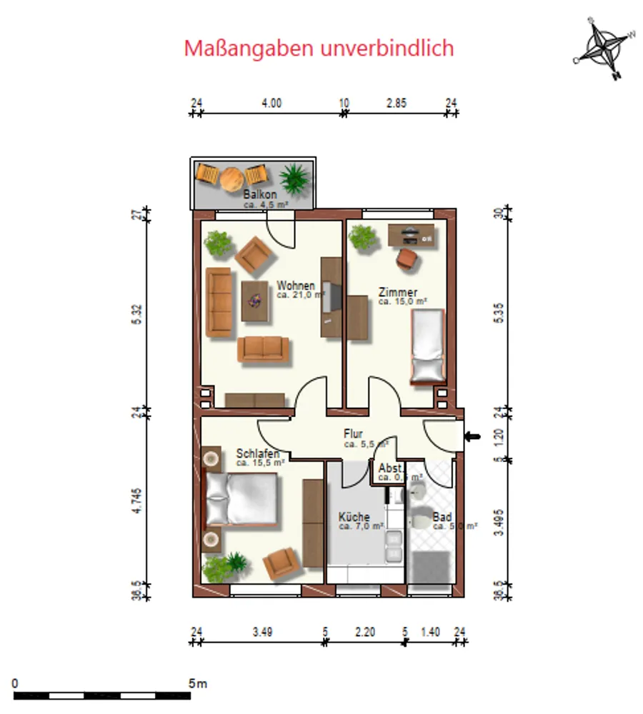 3 Zimmer Wohnung mit 70 m² in Lübeck – Bild 7