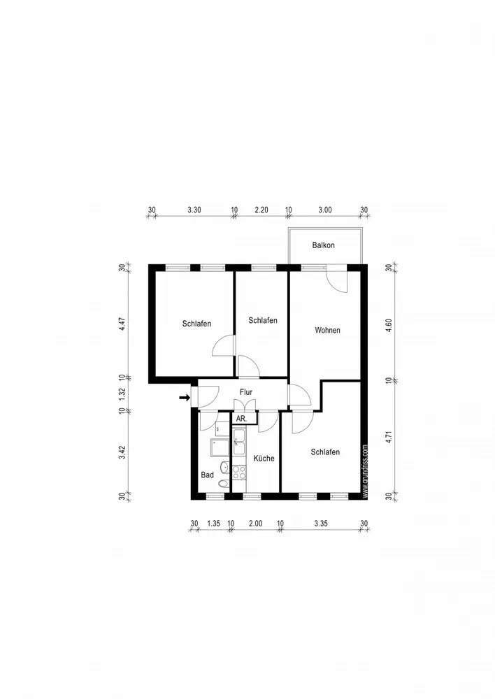 4 room apartment with 74 m² in Magdeburg – Photo 3