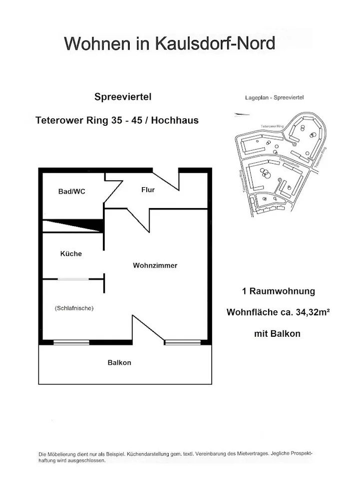 1 Zimmer Wohnung mit 34 m² in Berlin – Bild 3