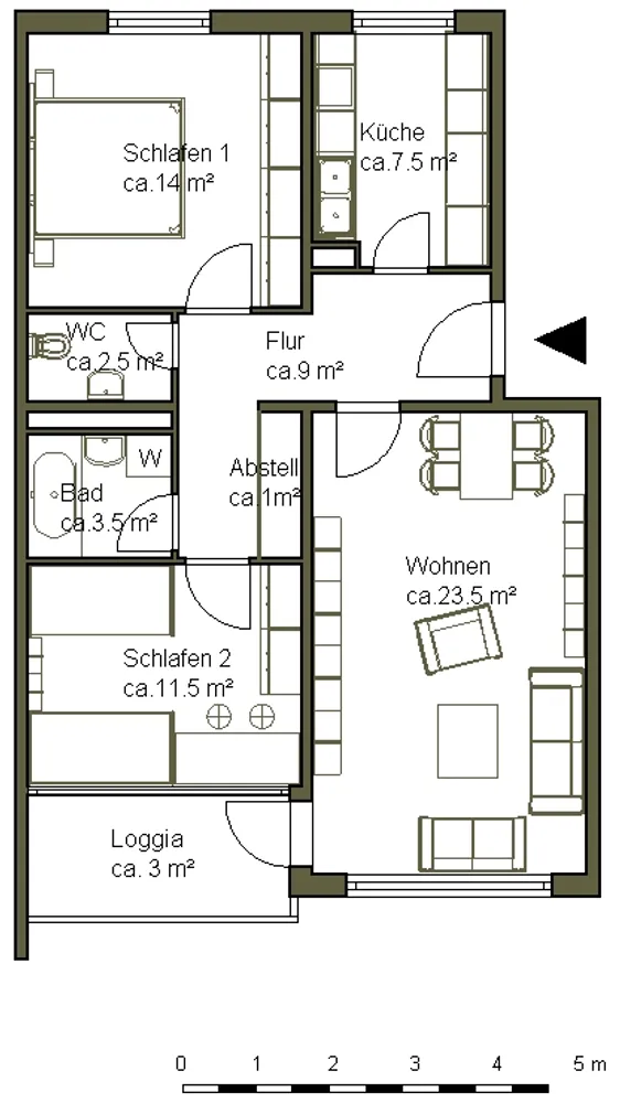 3 room apartment with 76 m² in Hanover – Photo 7