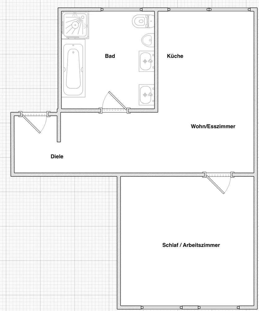 2 room apartment with 60 m² in Wuppertal – Photo 2