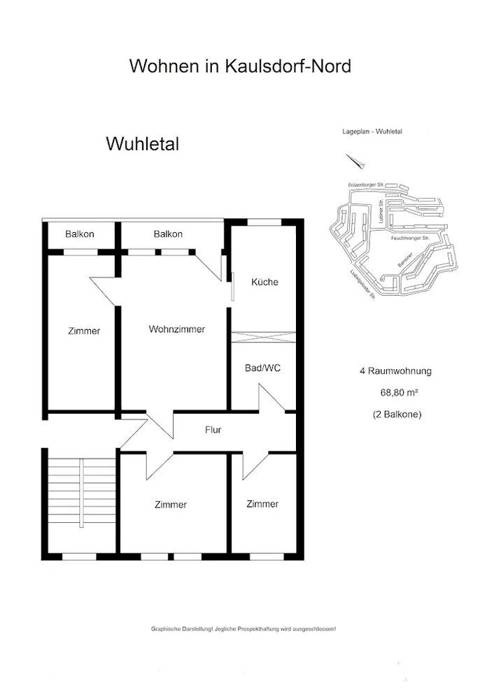 4 room apartment with 69 m² in Berlin – Photo 1