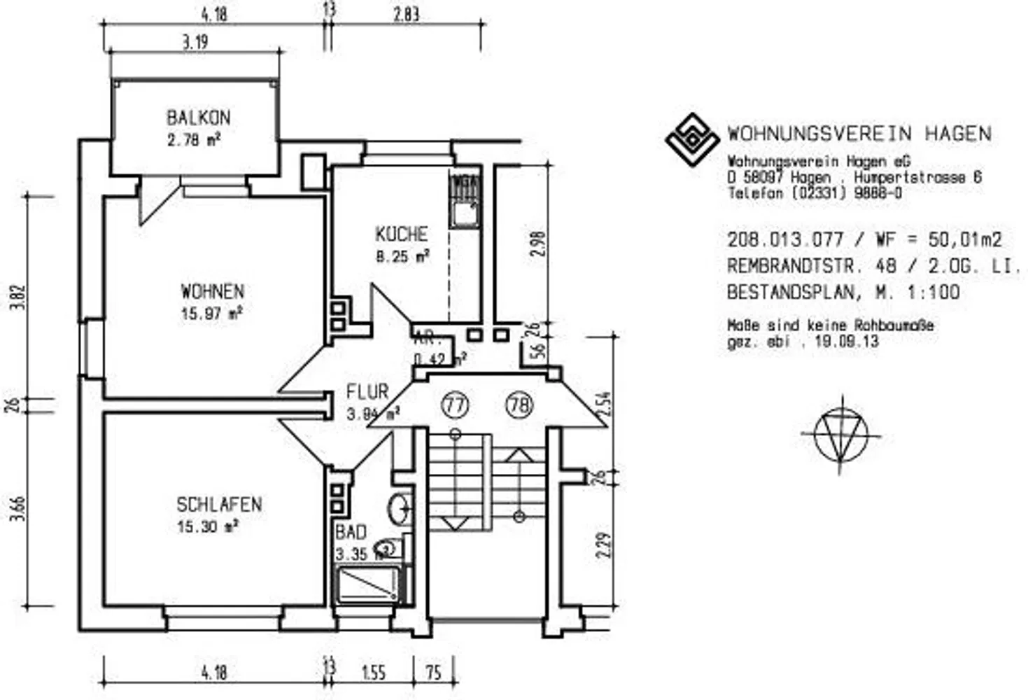3 Zimmer Wohnung mit 50 m² in Hagen – Bild 3