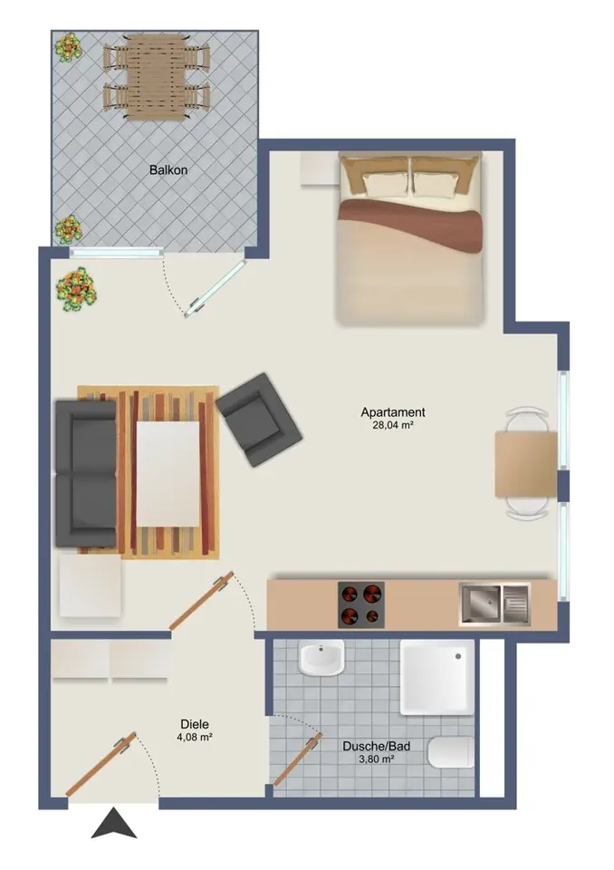 2 room apartment with 35 m² in Chemnitz – Photo 8