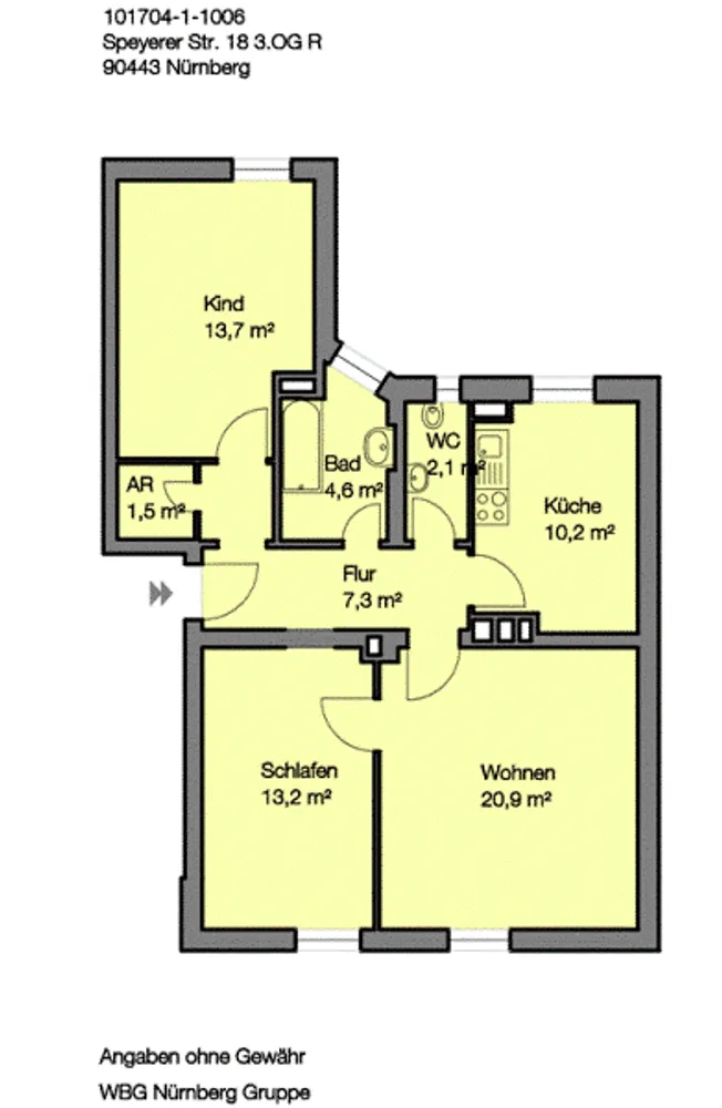 3 Zimmer Wohnung mit 71 m² in Nürnberg – Bild 10