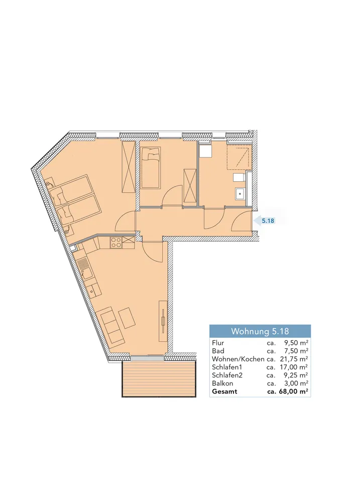 3 Zimmer Wohnung mit 68 m² in Rostock – Bild 6