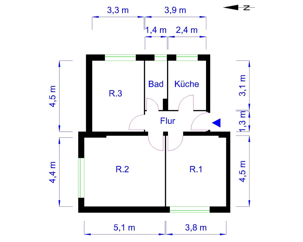 3 Zimmer Wohnung mit 69 m² in Magdeburg – Bild 7