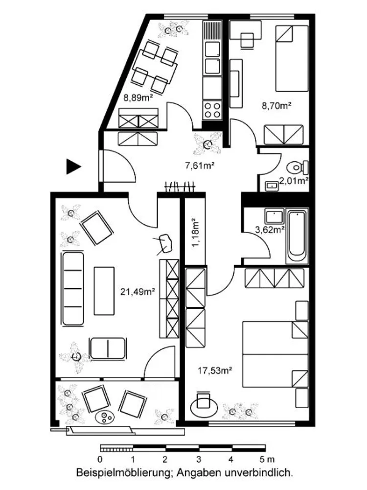 3 Zimmer Wohnung mit 74 m² in Darmstadt – Bild 2